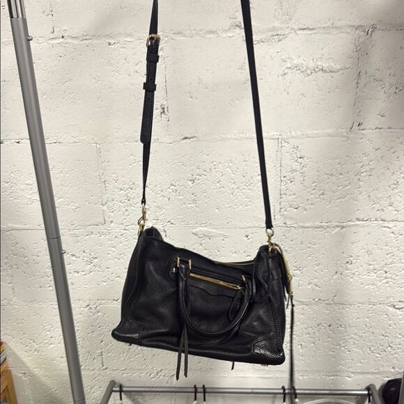 Black Leather Shoulder Bag / Crossbody - Rebecca Minkoff - EXCELLENT CONDITION - Picture 1 of 4